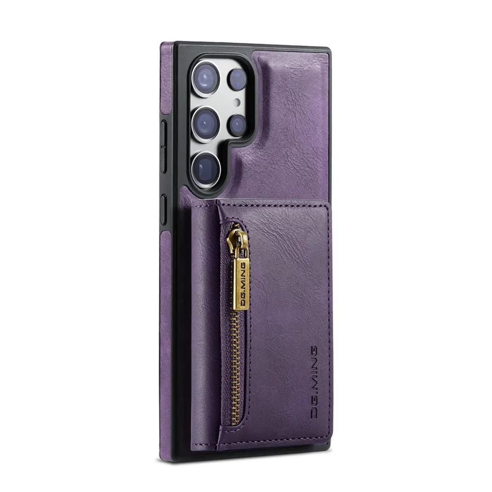 2 in 1 Detachable Magnetic Leather Wallet Case For Samsung