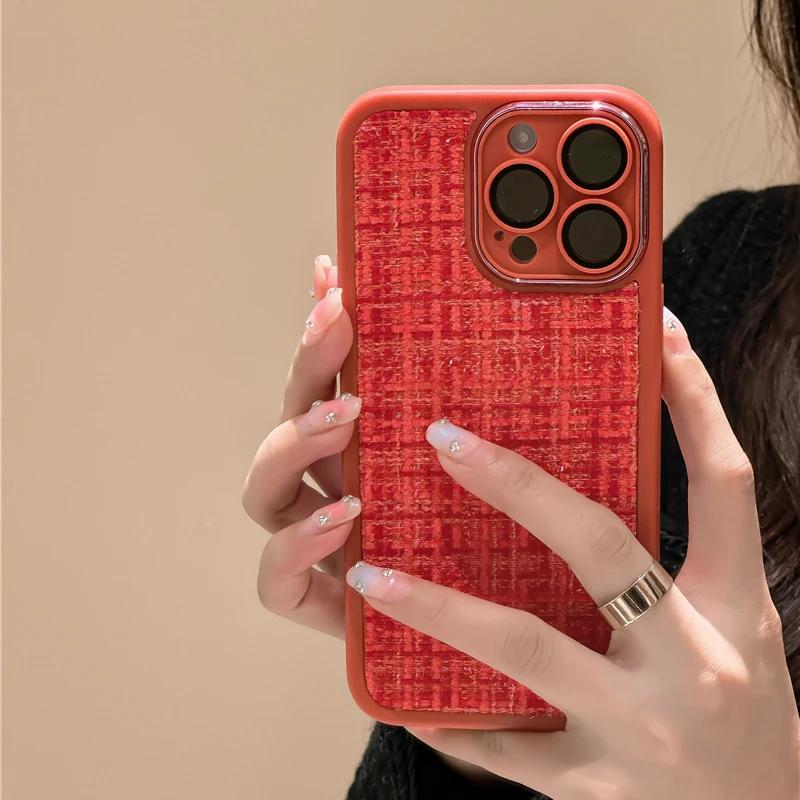 Winter Plush Embroidered Case For iPhone