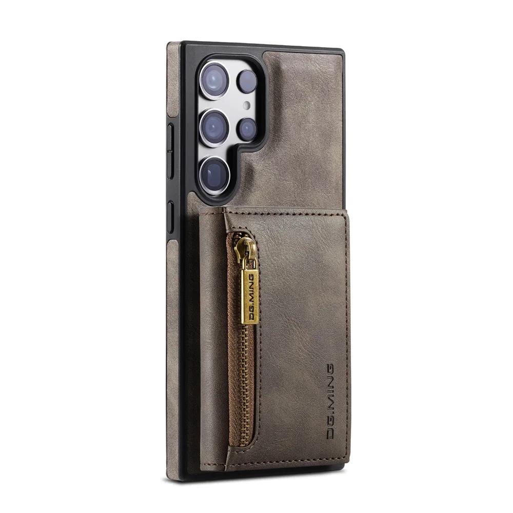 2 in 1 Detachable Magnetic Leather Wallet Case For Samsung