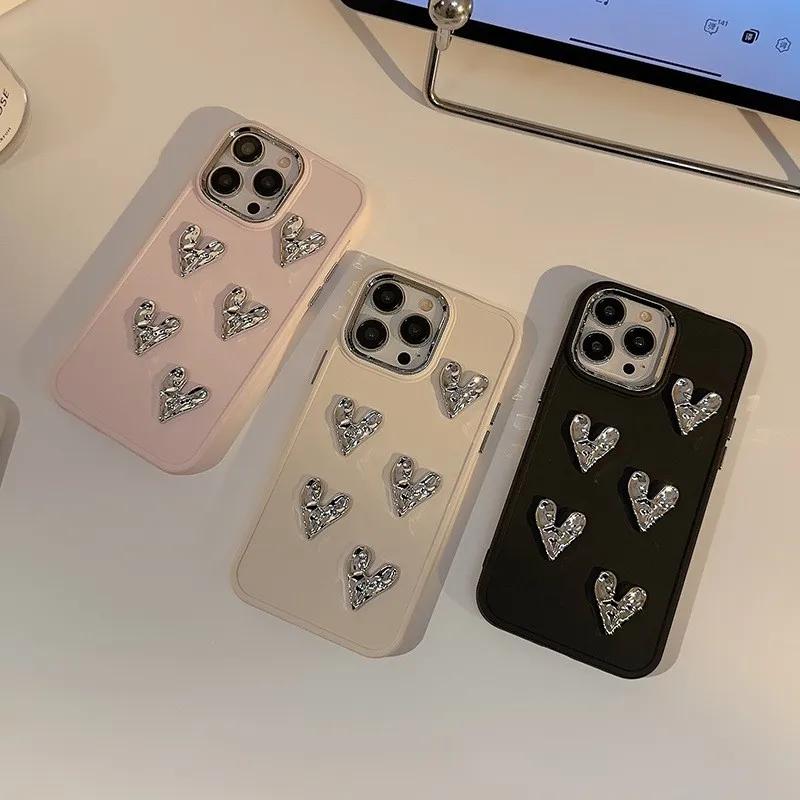 Luxury Plating Love Heart Case For iPhone