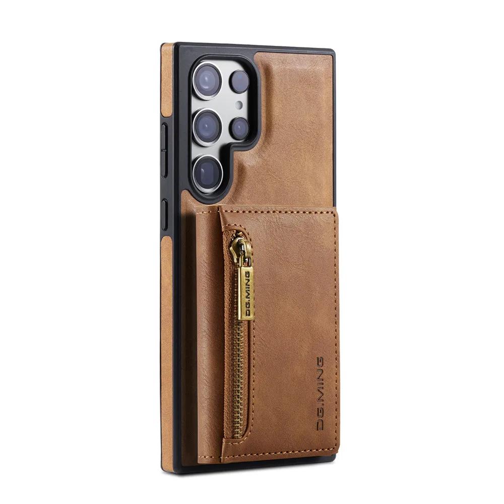 2 in 1 Detachable Magnetic Leather Wallet Case For Samsung