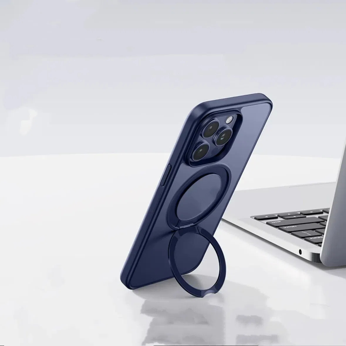 360° Rotating Bracket Magsafe Magnetic Skin Feel Case For iPhone