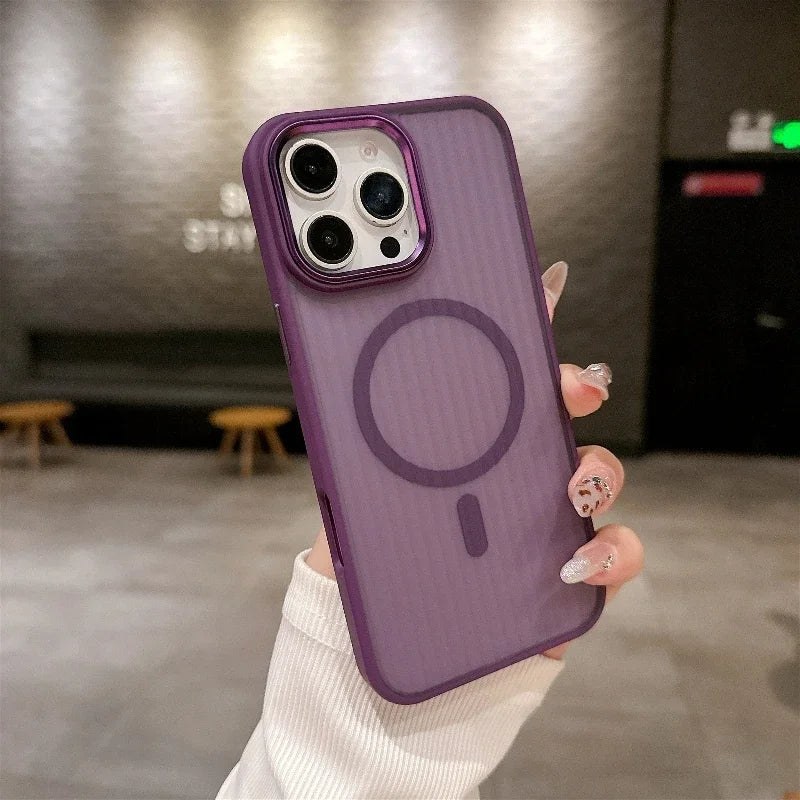 new Matte Transparent   Magsafe Wireless Charge  case for iphone