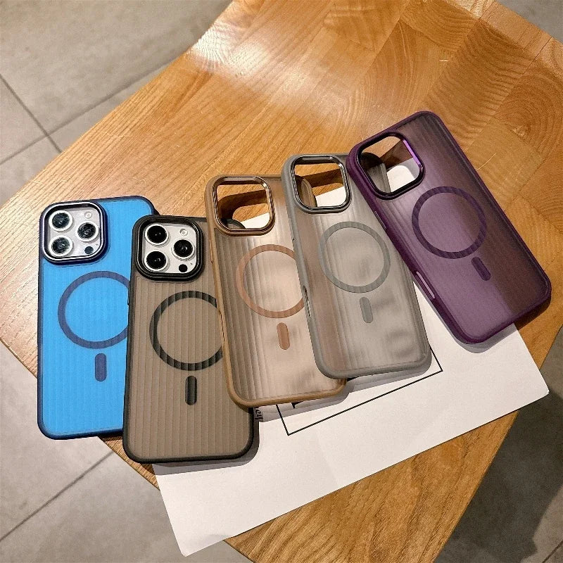 new Matte Transparent   Magsafe Wireless Charge  case for iphone