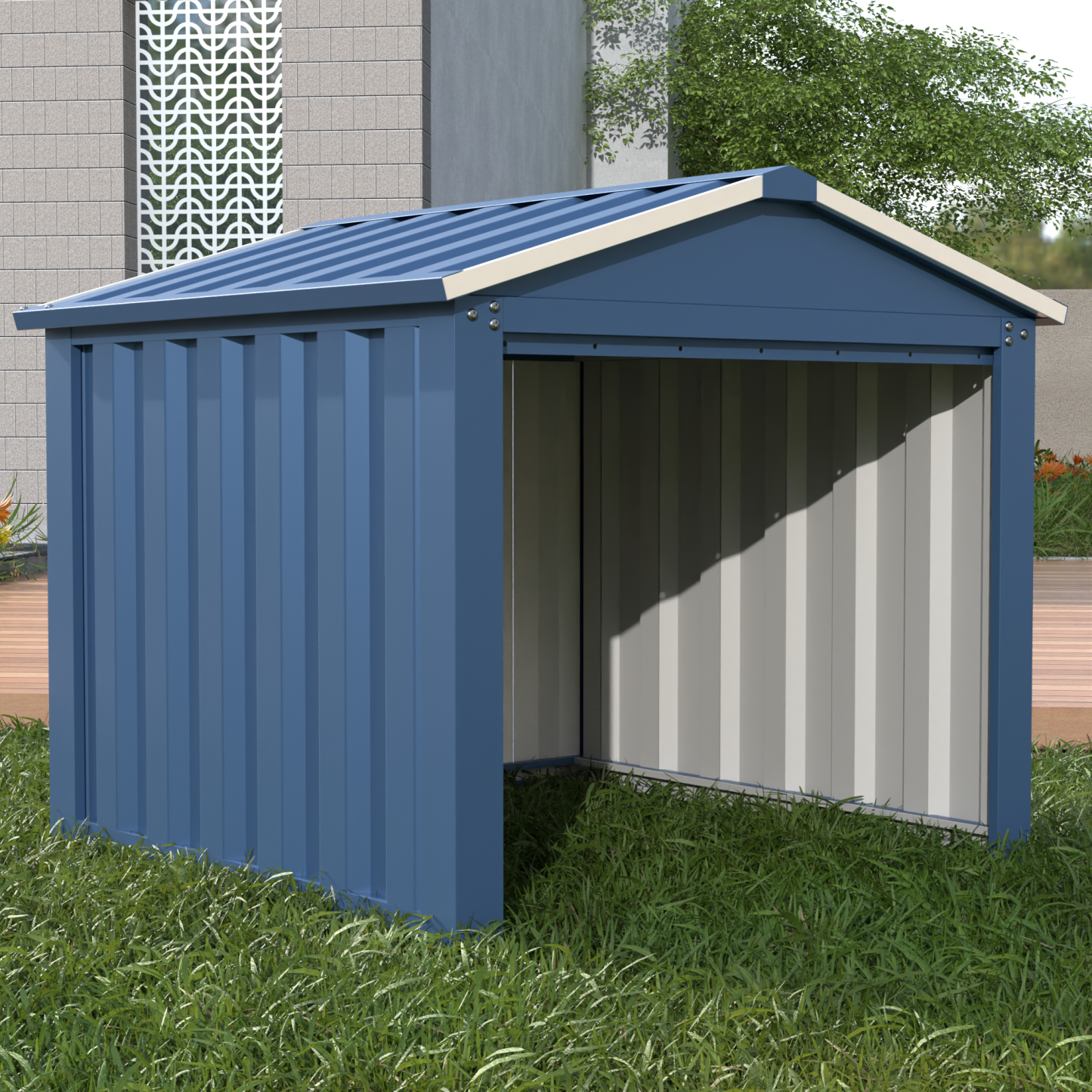 Metal Outdoor Small Storage Shed 3FT x 3FT,Blue