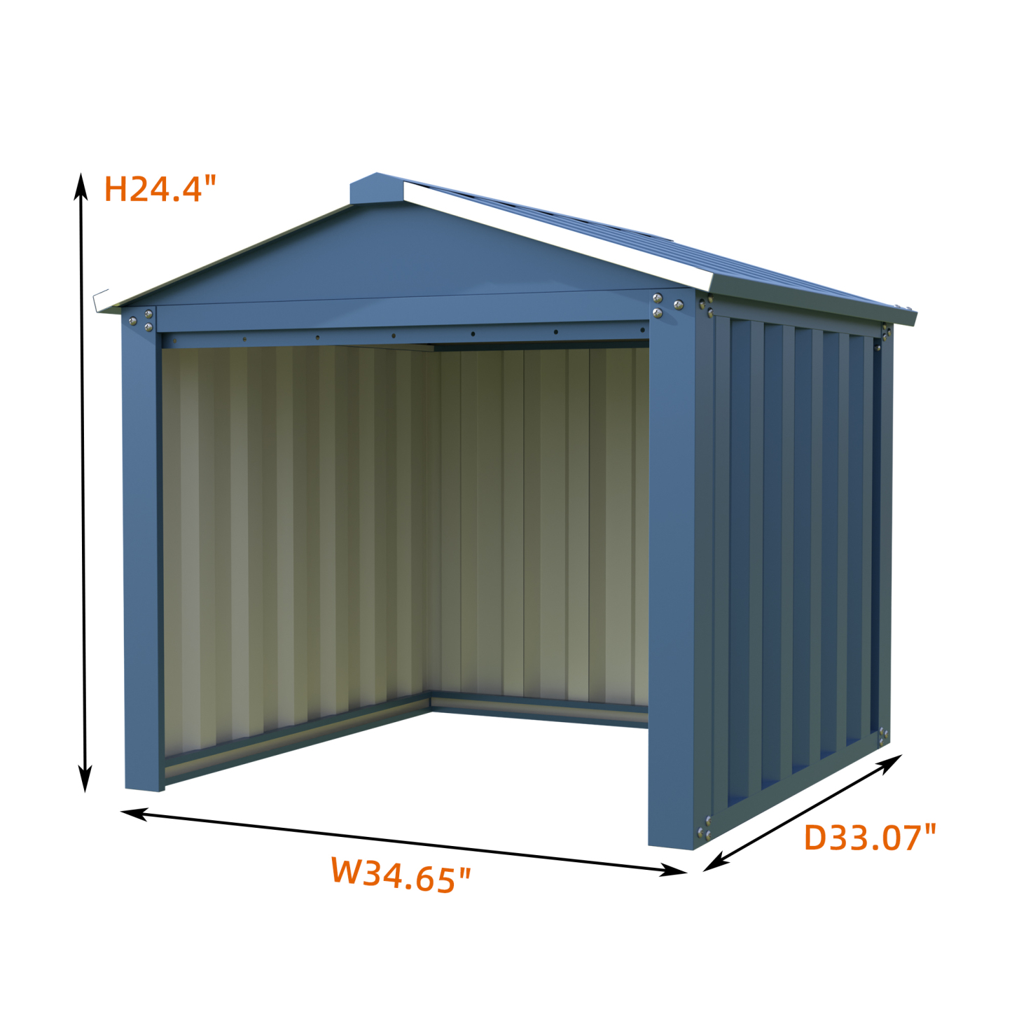 Metal Outdoor Small Storage Shed 3FT x 3FT,Blue