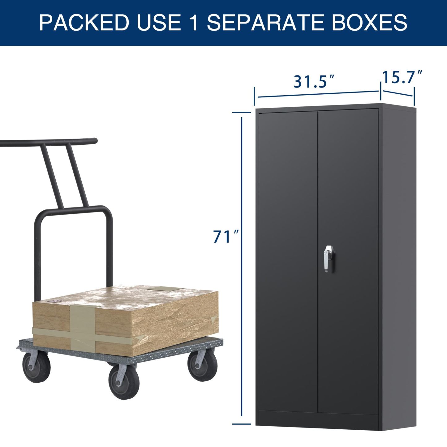 Yizosh 71" Metal Storage Cabinet 