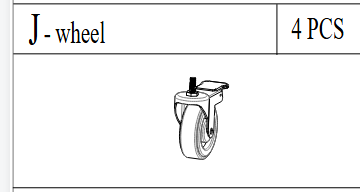 Four-slot narrow card with black wheels