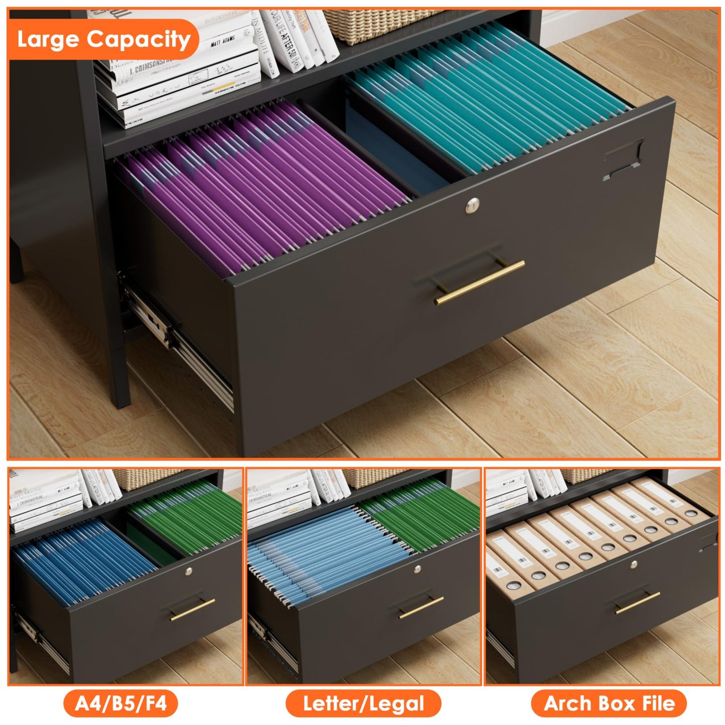 Metal Arched Storage Display Bookcase Cabinet