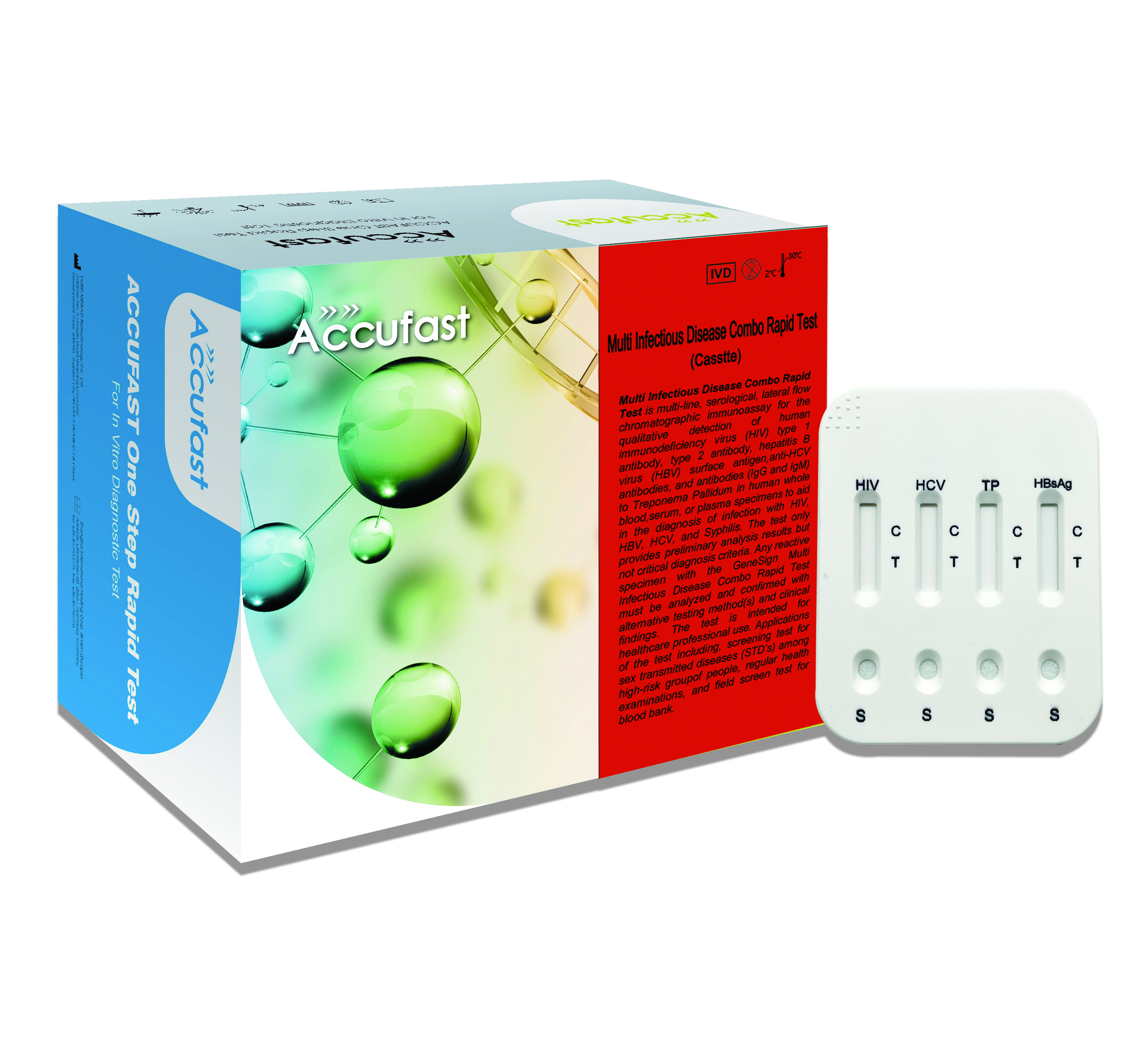 Multi Infectious Combo Disease Rapid Test（HIV/HBsAg/HCV/TP)-HUBEI MEIBAO BIOTECHNOLOGYCO., LTD