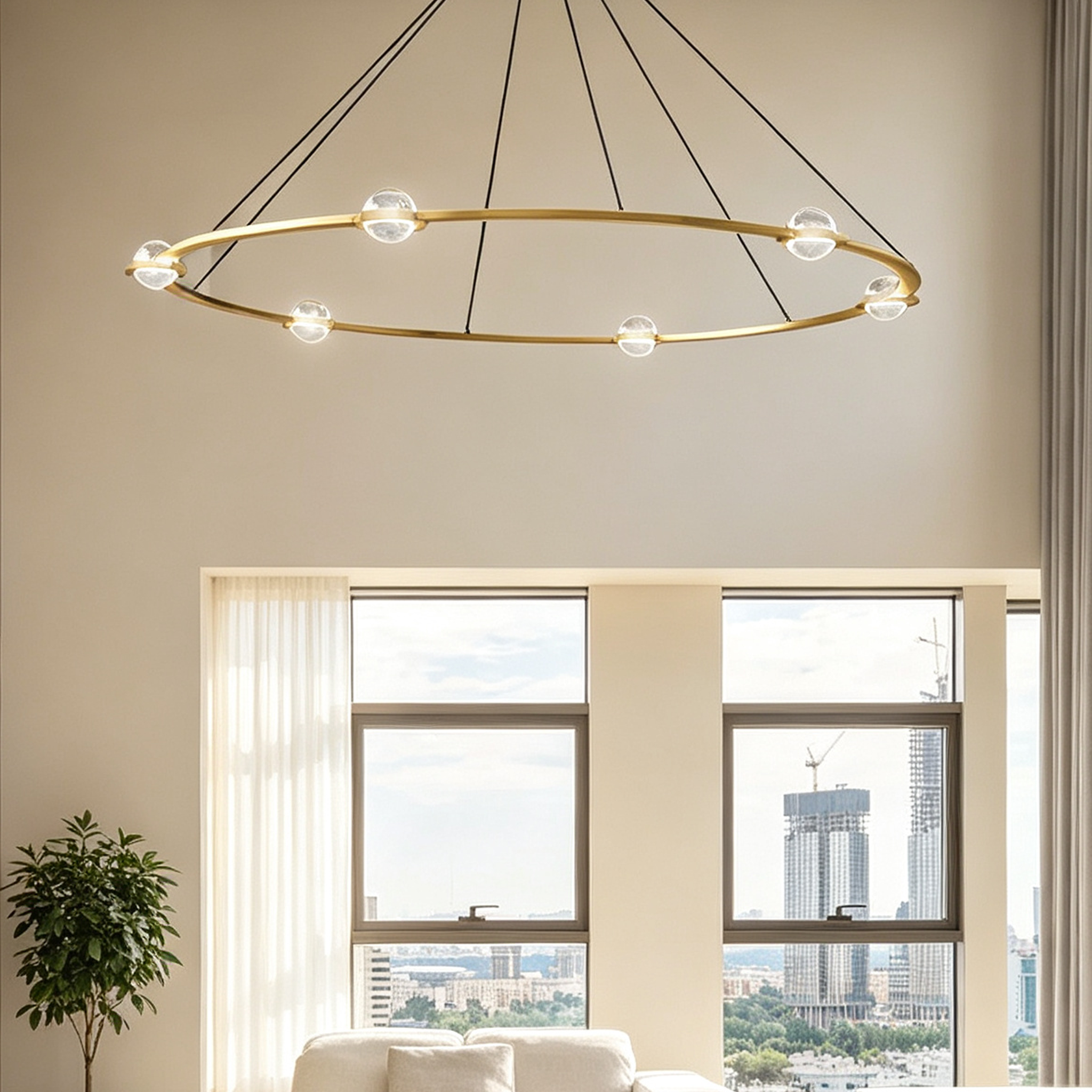 Eclatant Vintage Round Chandelier 60"