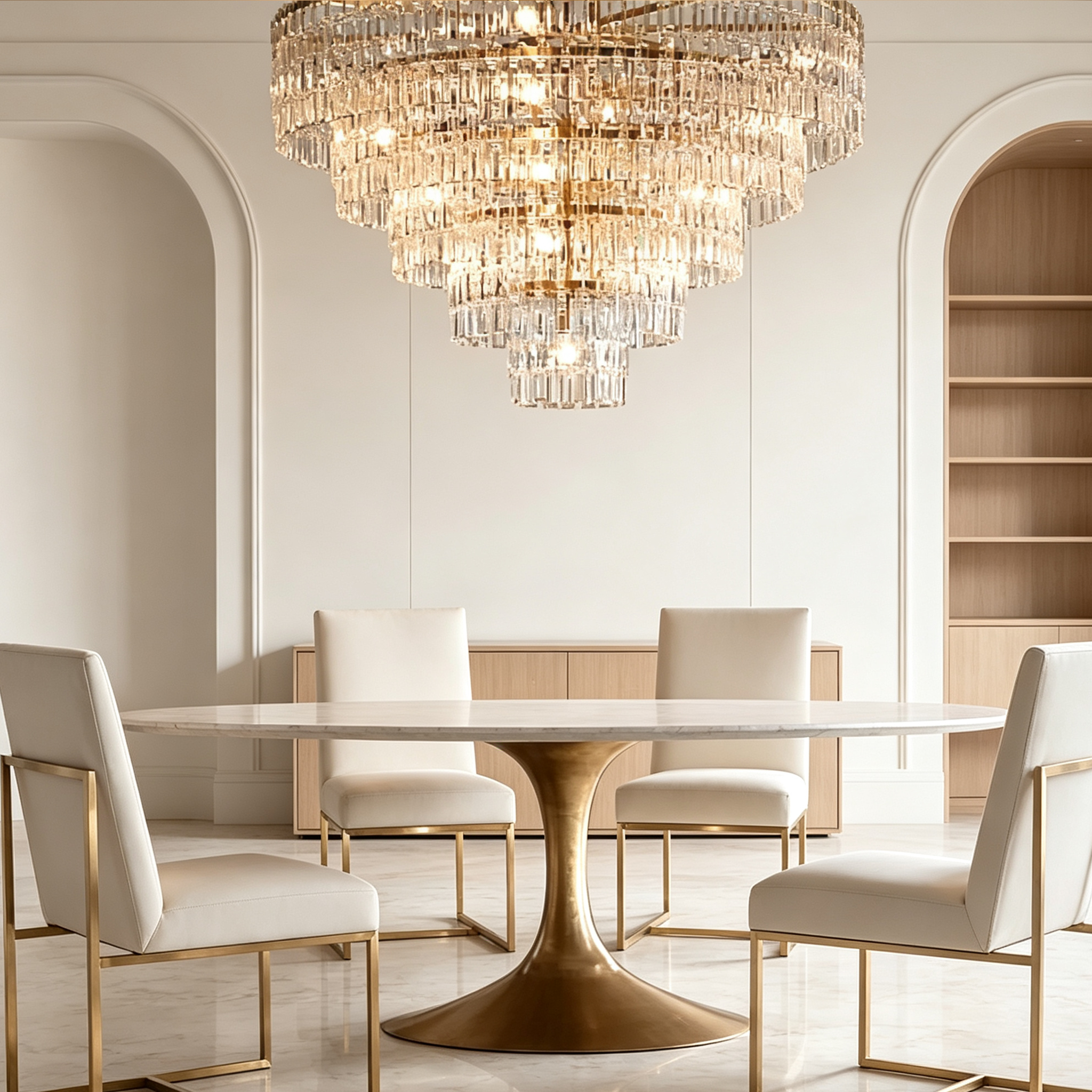 Marignan Tiered Round Chandelier 48"
