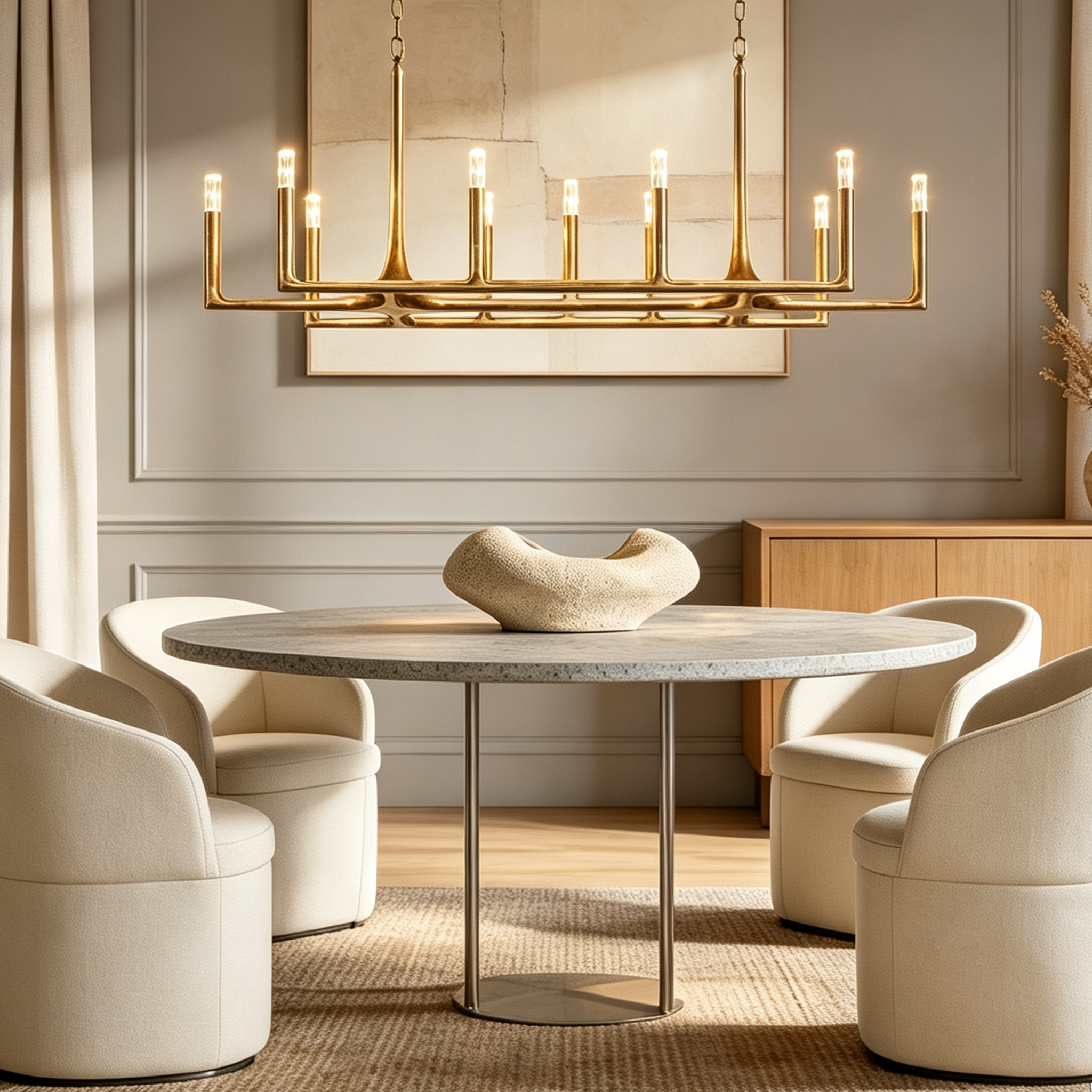 Thaddeus Linear Chandelier 54" 11-Lights For Living Room