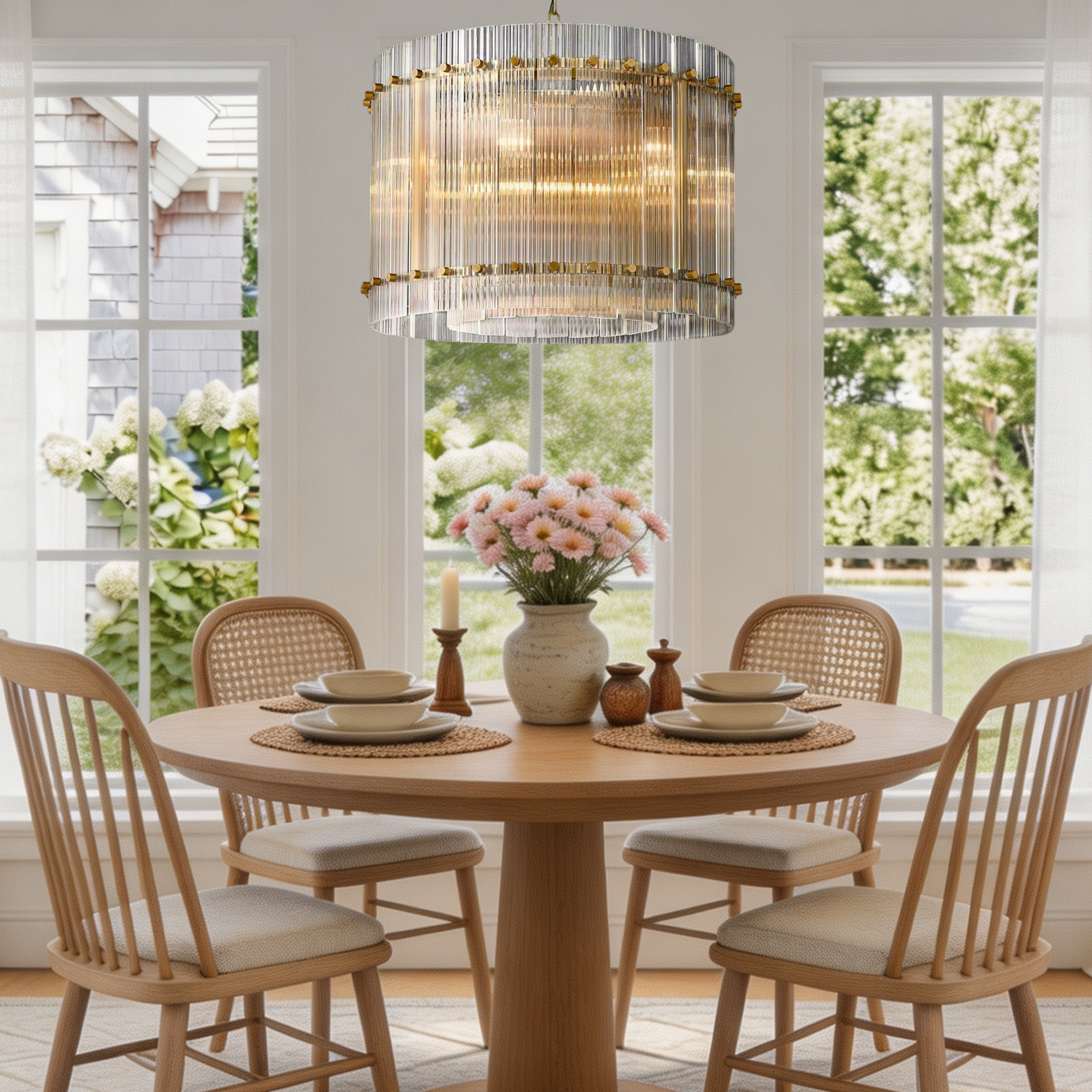 Modern San Marcol Cake Round Luxury Chandelier 22"-lampselegant