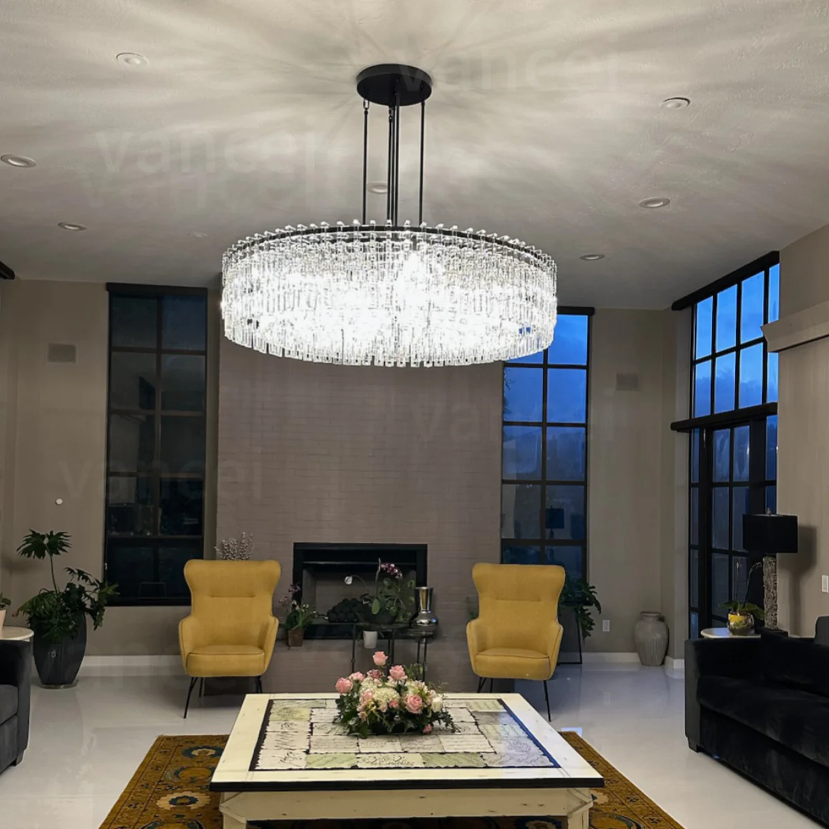 Marignan Round Chandelier 36"-konalight