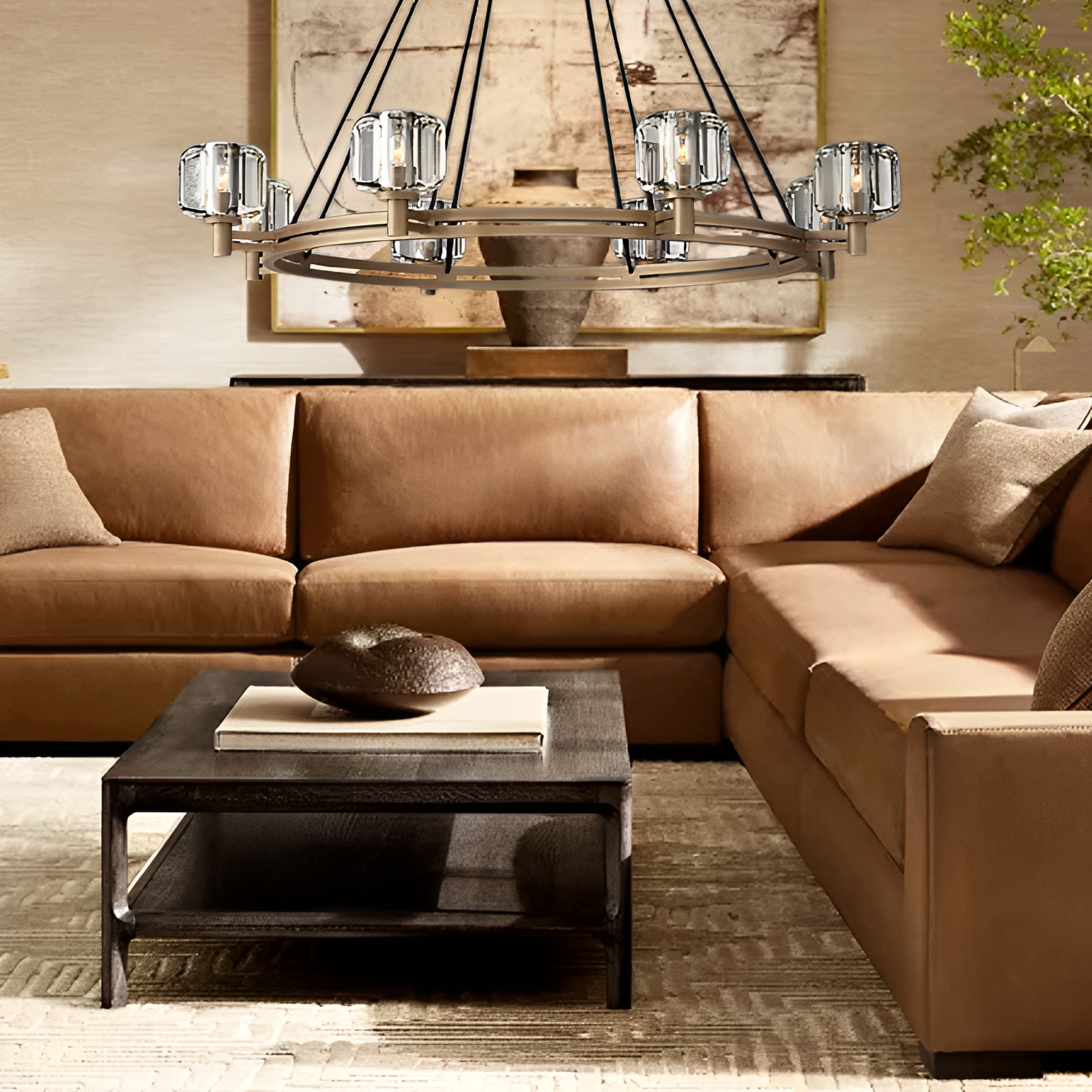 Demaret Round Chandelier 36" for Living Room, Bedroom,Dining Room-konalight