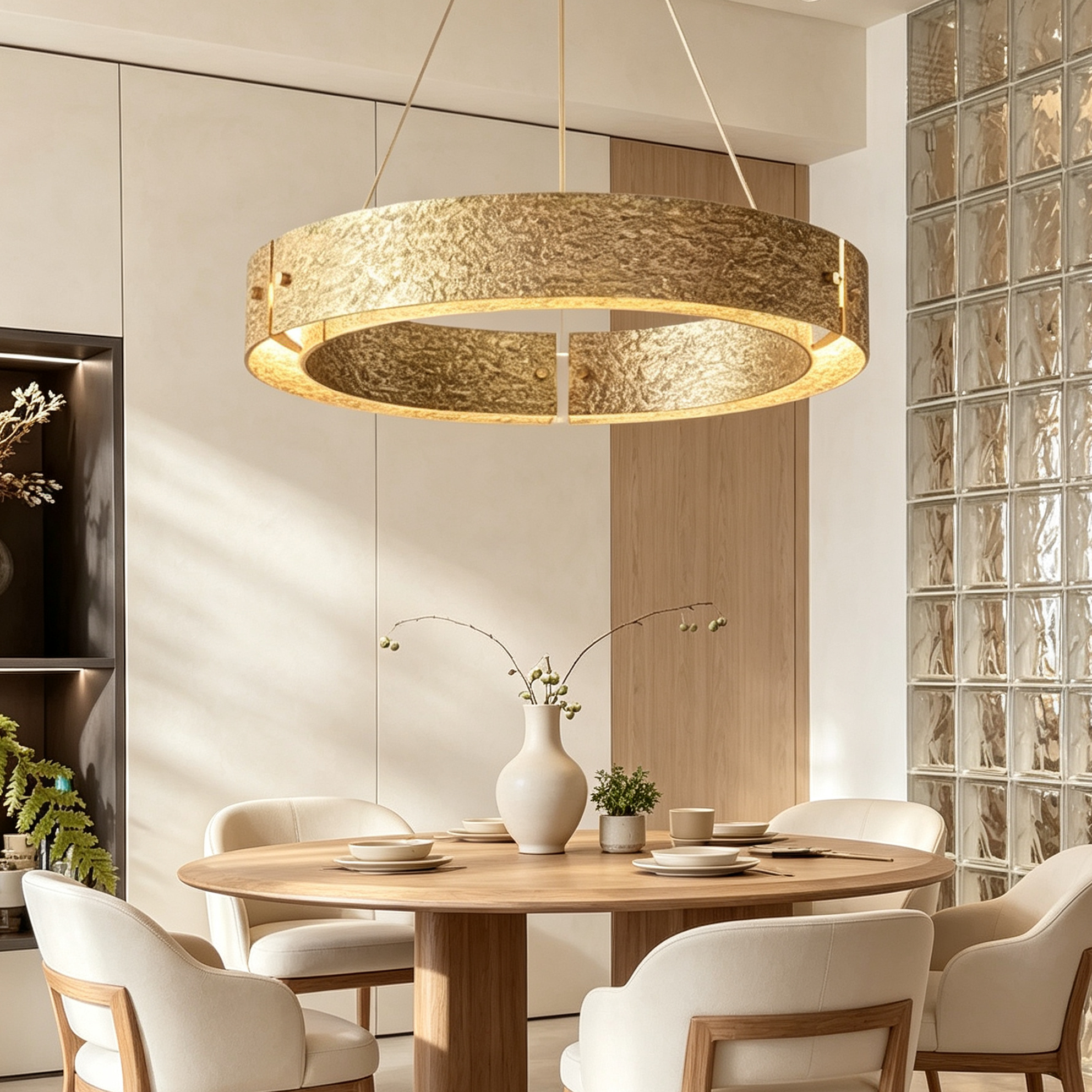 Vouvray Round Brass Chandelier D36"/D48"/D60"