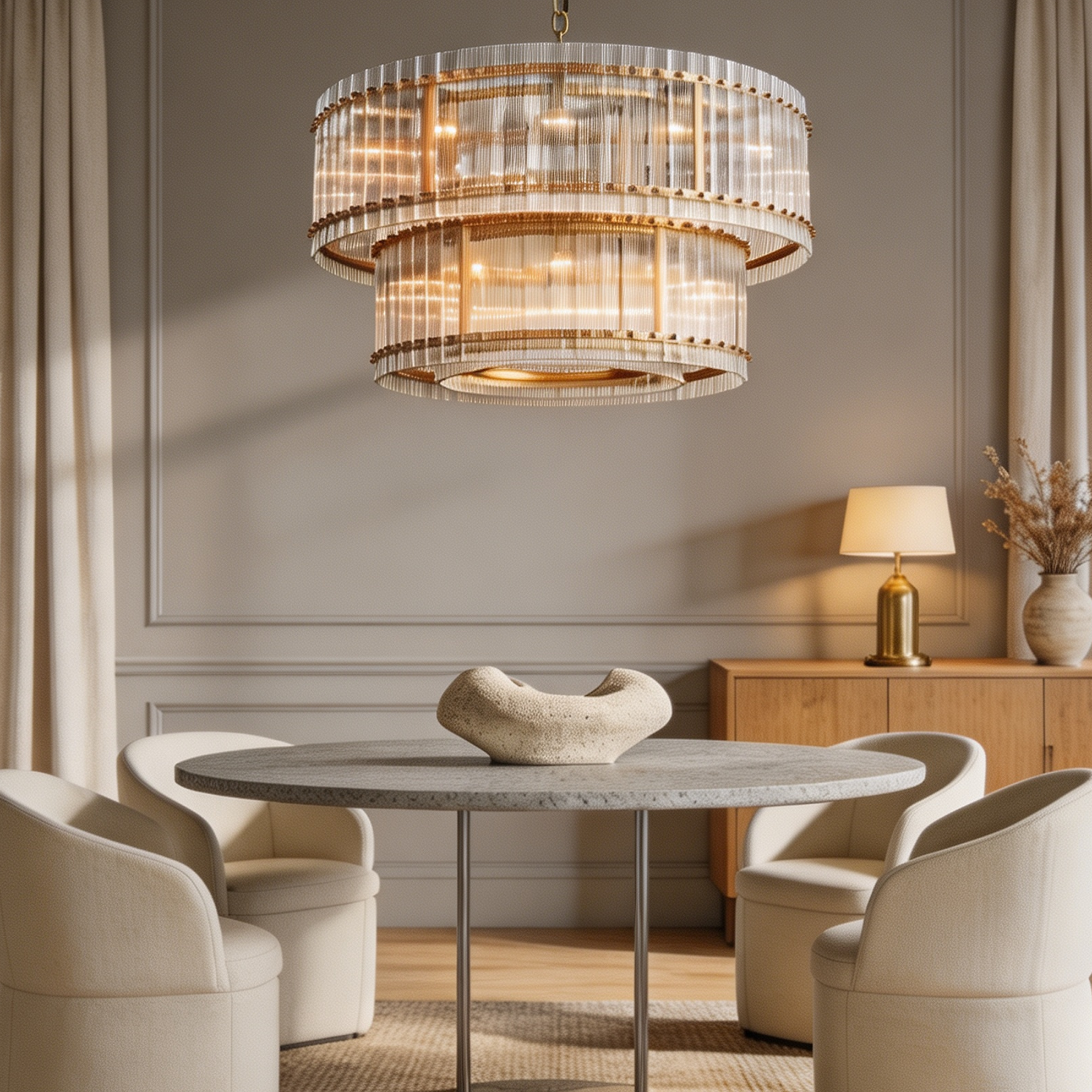 Modern San Marcol Cake Round Luxury Chandelier 48"-lampselegant