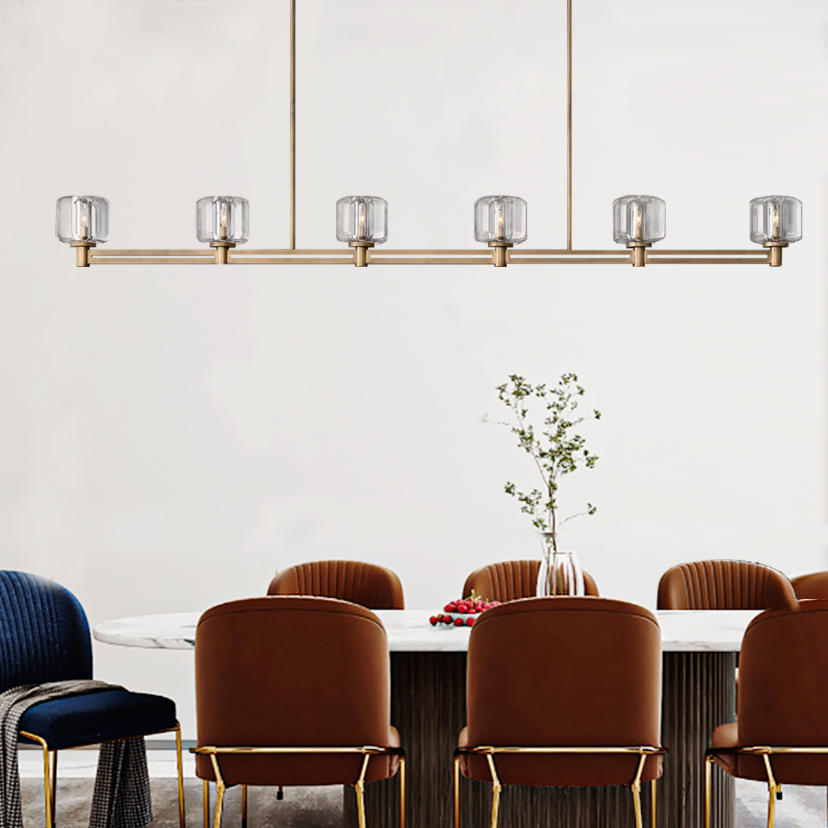 Demaret Linear Chandelier 72" for Living Room, Bedroom,Kitchen Island-konalight