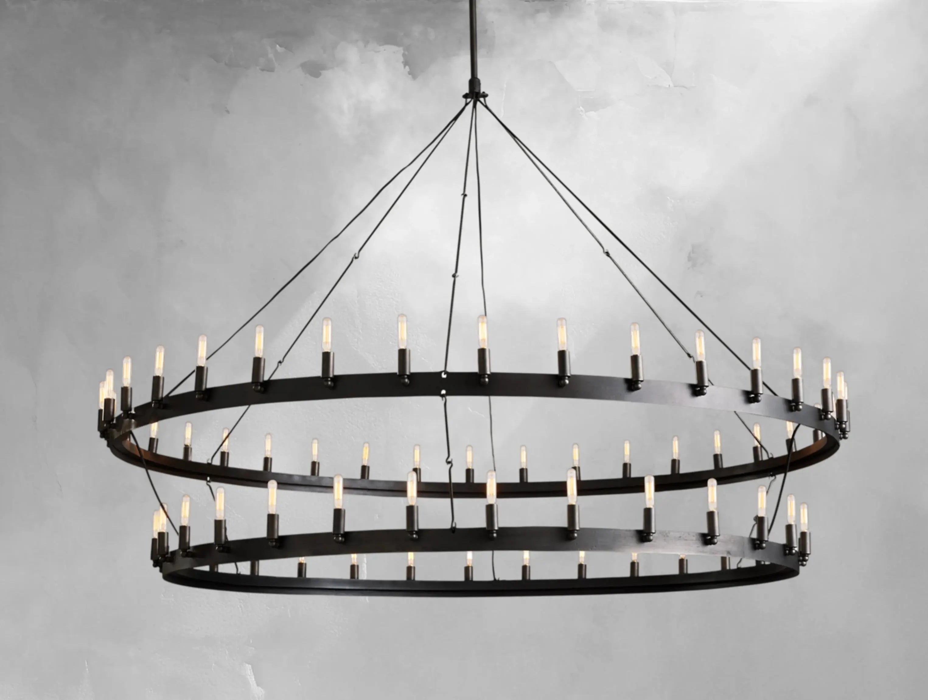 Camino Vintage Candelabra 2-Tier Round Chandelier 71“