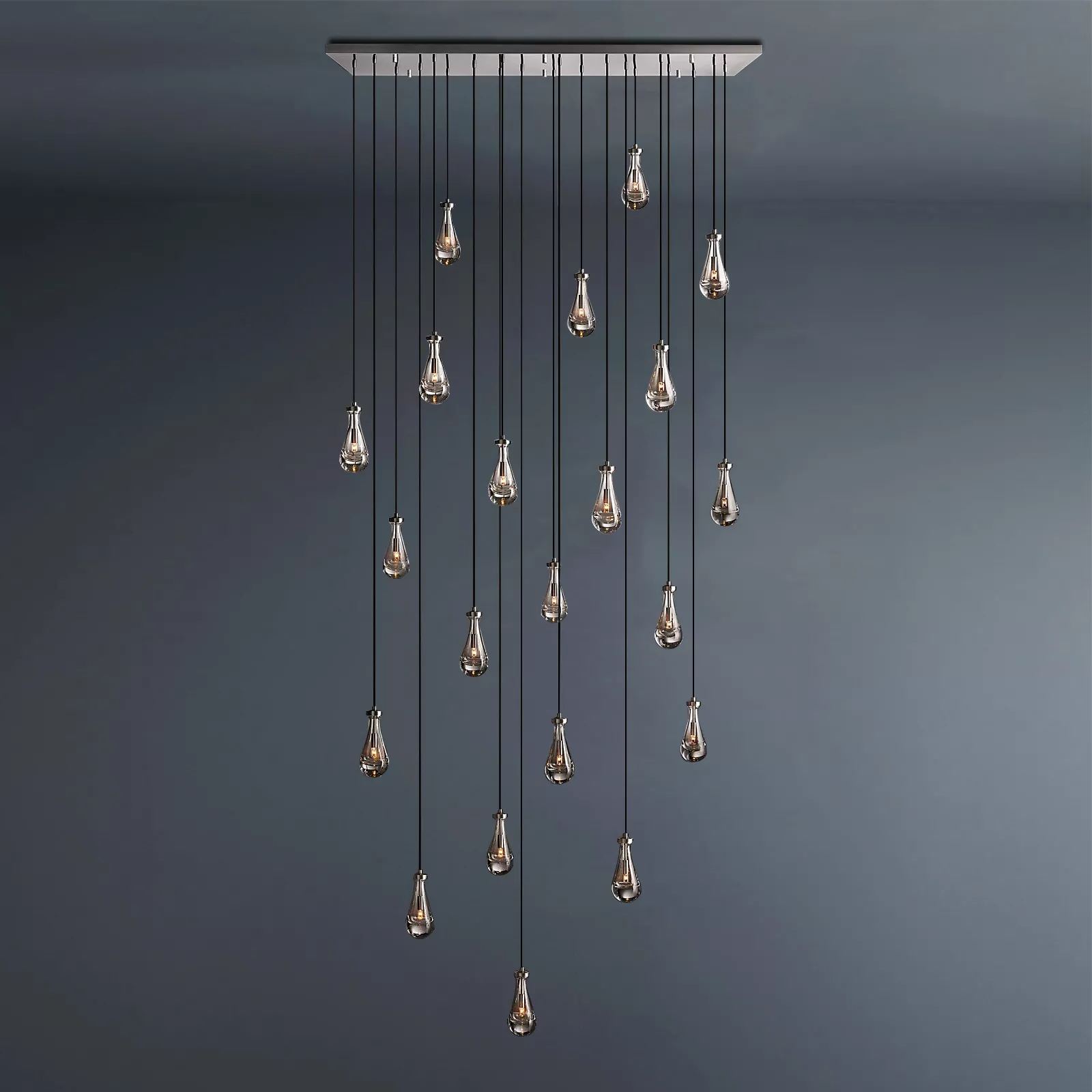 Raindrop Rectangular Chandelier 72"-konalight