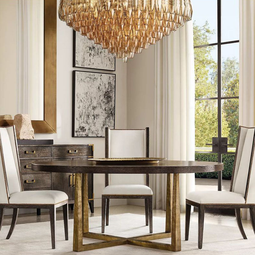 Mia Smoke Glass Tiered Round Chandelier For Dinning Room-konalight