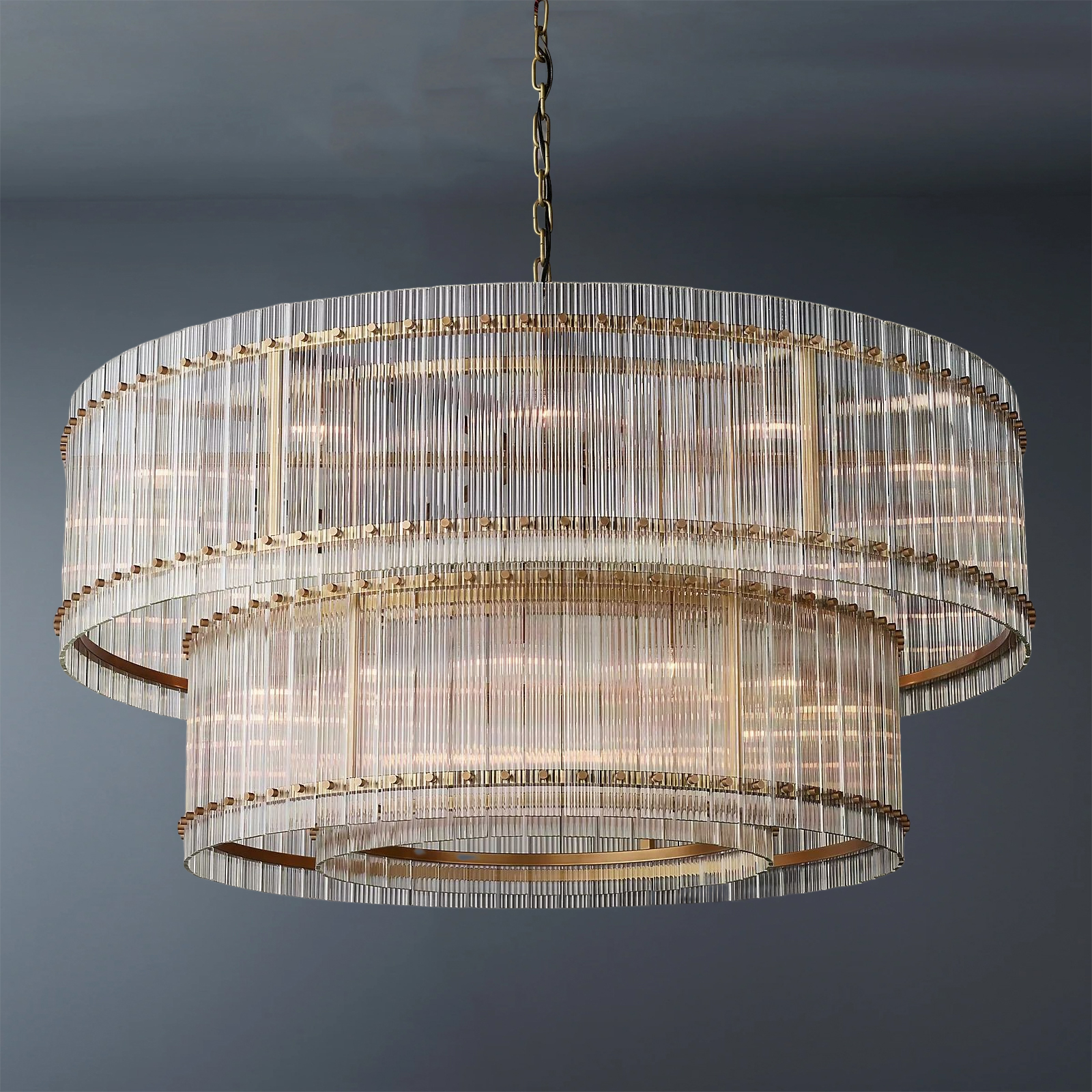 Hen Cbcro Modern  2-Tier Luxury Round Chandelier 60"-konalight