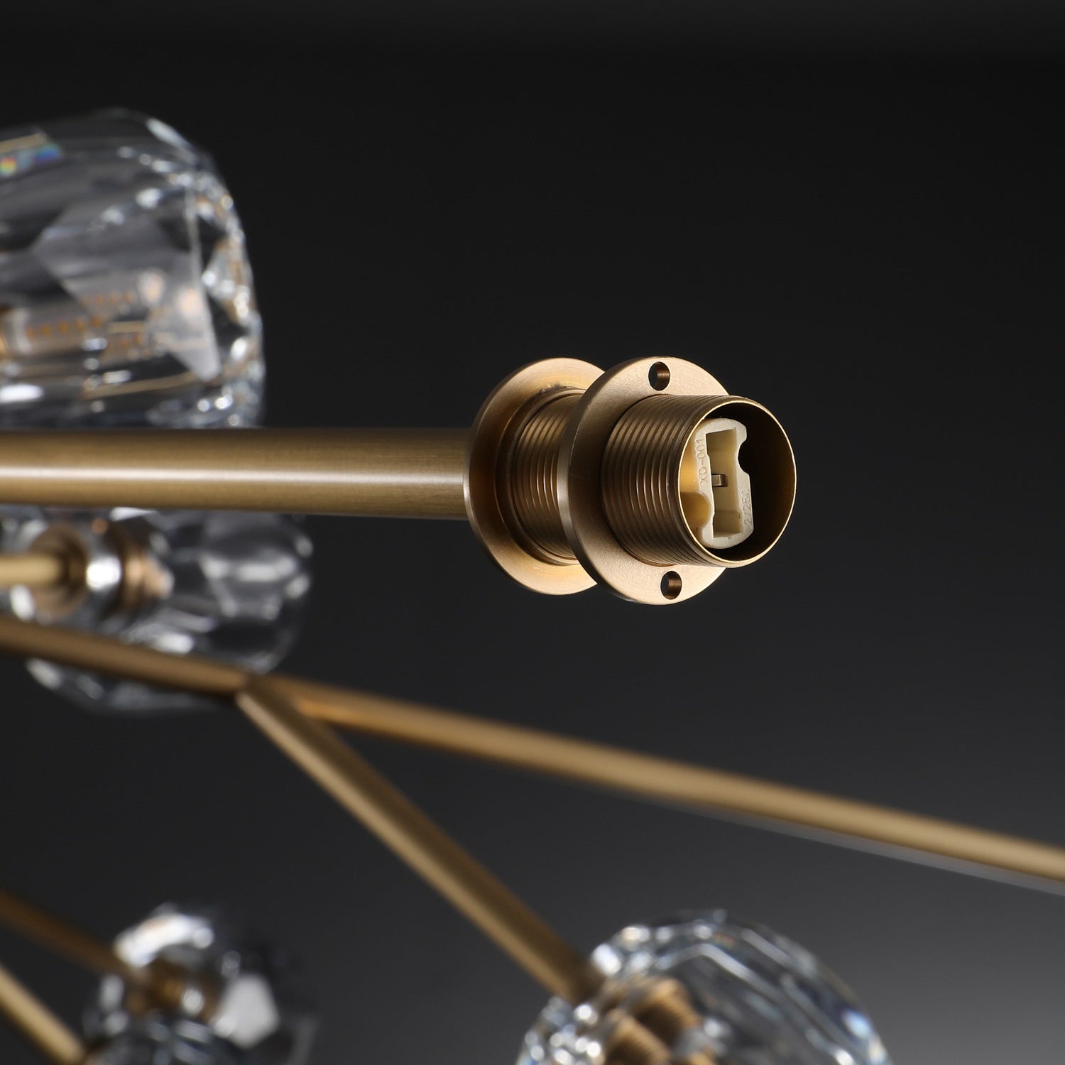 Boule De Crystal Ball Clear Glass Round Chandelier 60"-konalight