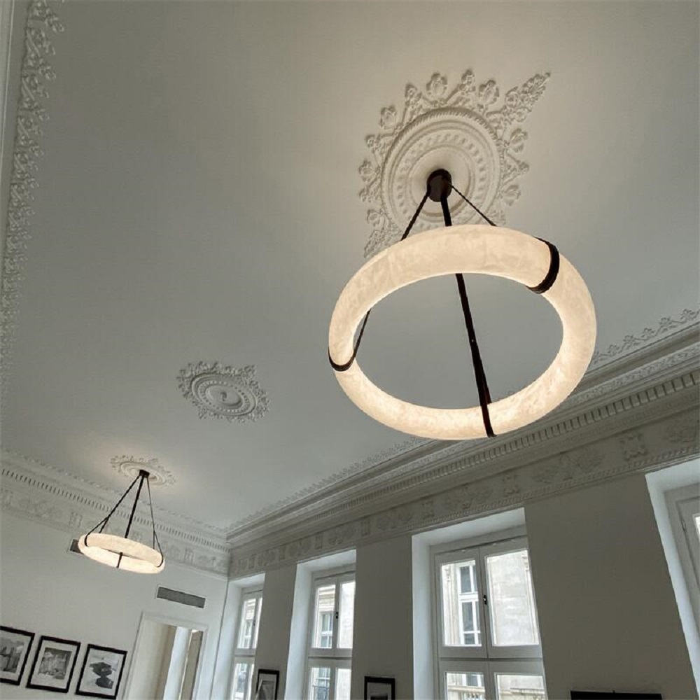 Modern Real Alabaster Chandeliers For Dining Room-konalight