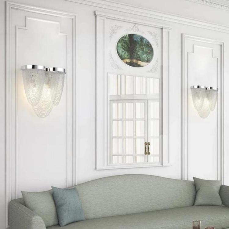 Tassel Aluminum Chain Wall Sconce-konalight