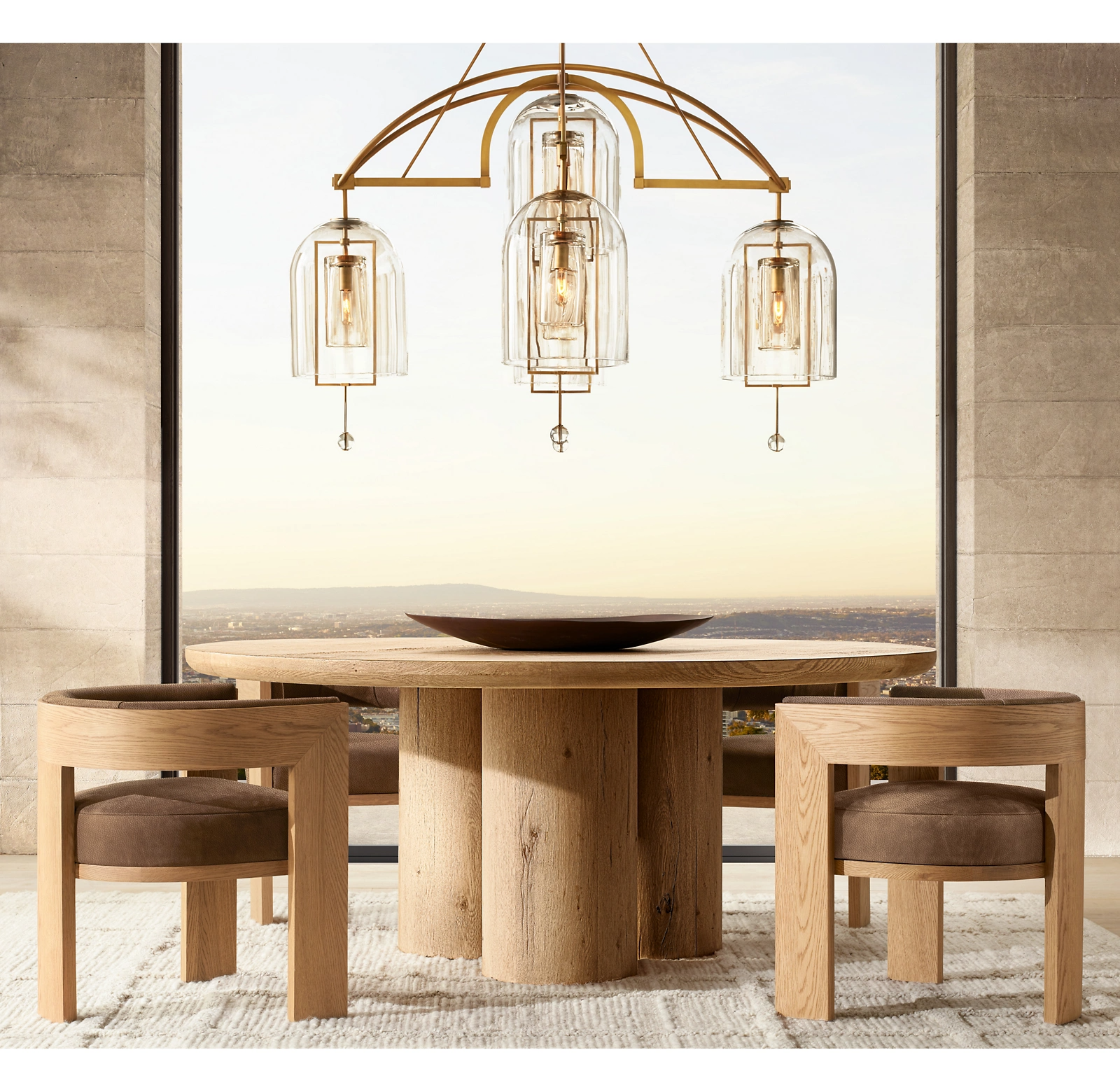 Fulcrum Round Chandelier 61" For Living Room-konalight