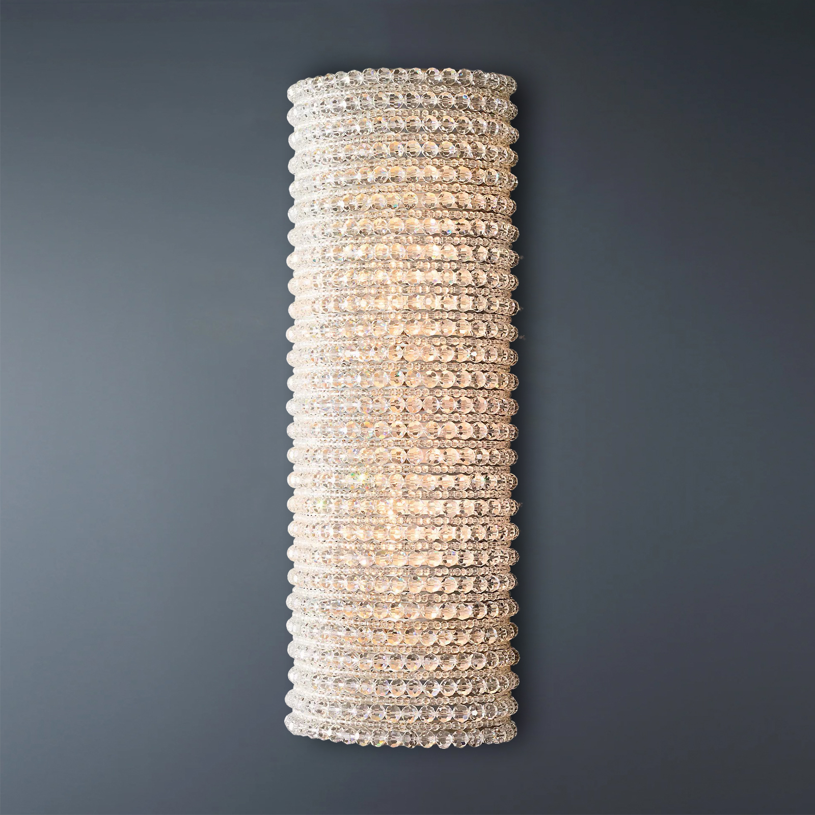 Halo Crystal Bead Wall Sconce 21"H-konalight