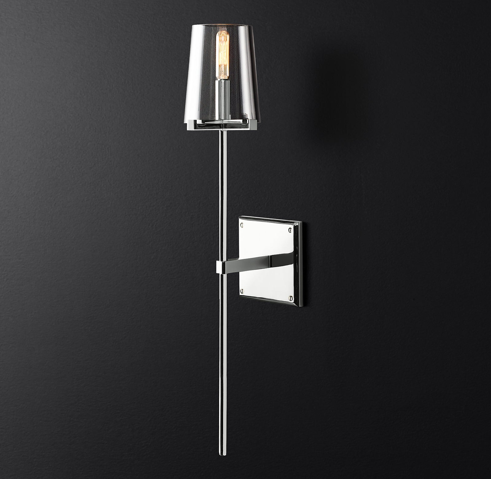 Torch Clear Glass Wall Sconce-konalight