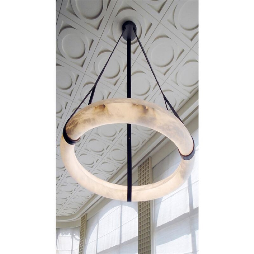 Modern Real Alabaster Chandeliers For Dining Room-konalight