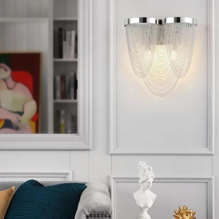 Tassel Aluminum Chain Wall Sconce-konalight