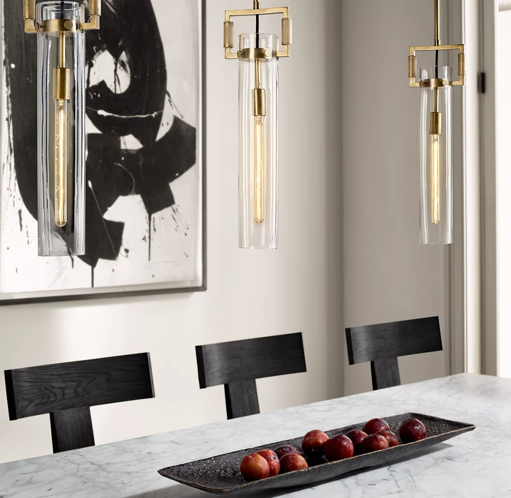 Machinist Glass Cylinder Shade Pendant Lamp-konalight