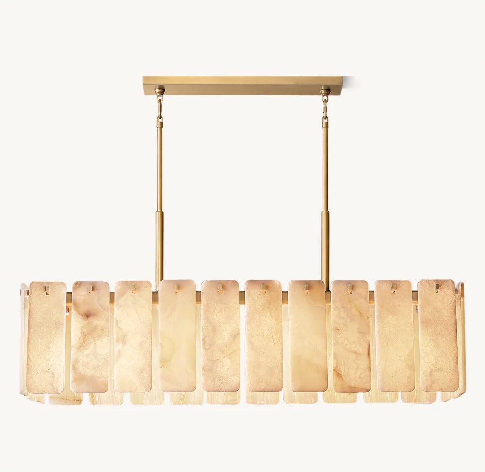 Clementine Onyx Rectangular Chandelier 60"