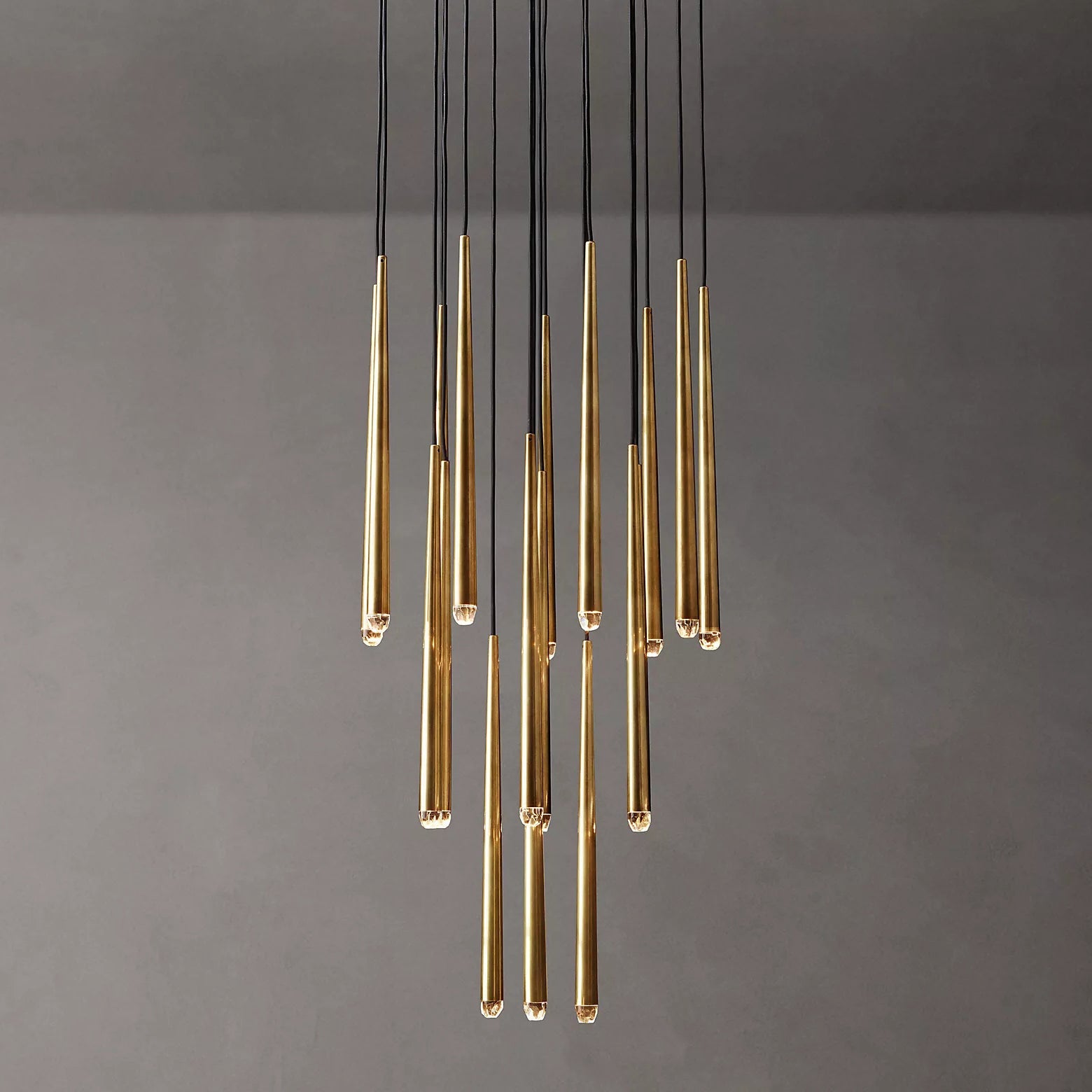 Aquinas Tapered Tubular Round Chandelier 30" For Kitchen Island Chandelier-konalight