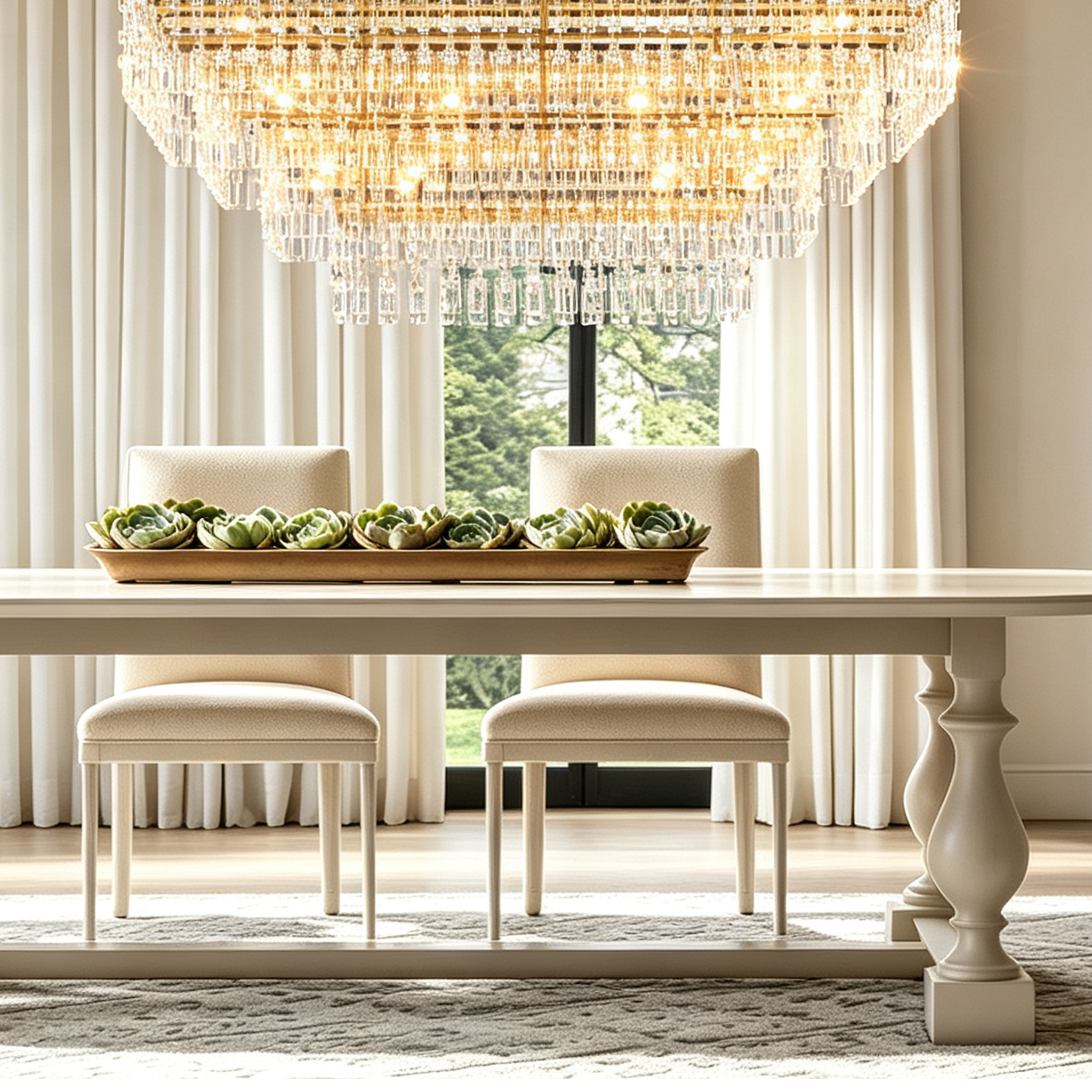 Marignan Tiered Rectangular Chandelier 72"