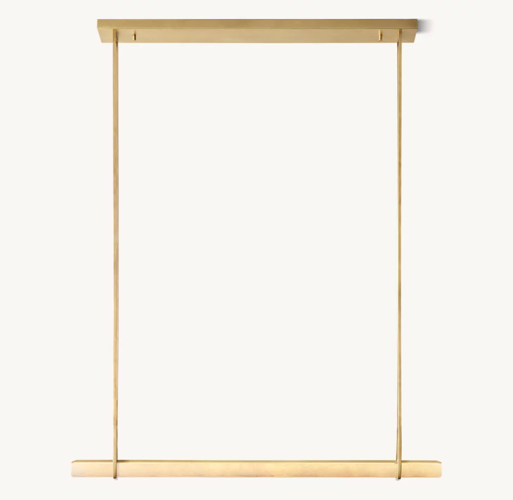 Audobon Alabaster Single Bar Linear Chandelier 60"