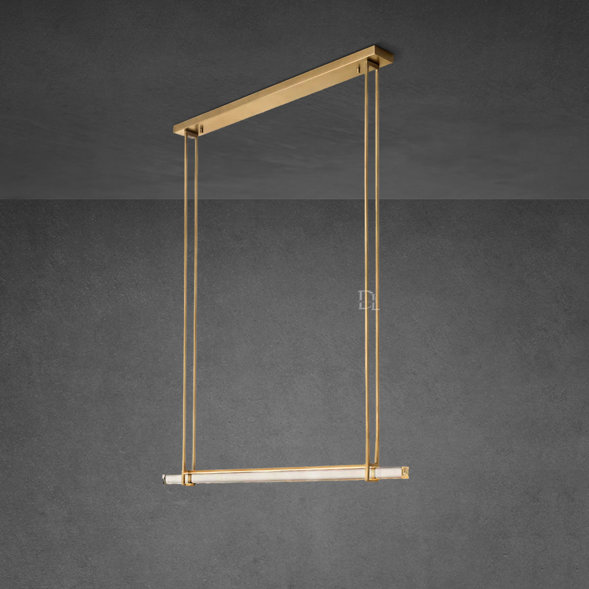 Audobon Crystal Single Bar Linear Chandelier 60"