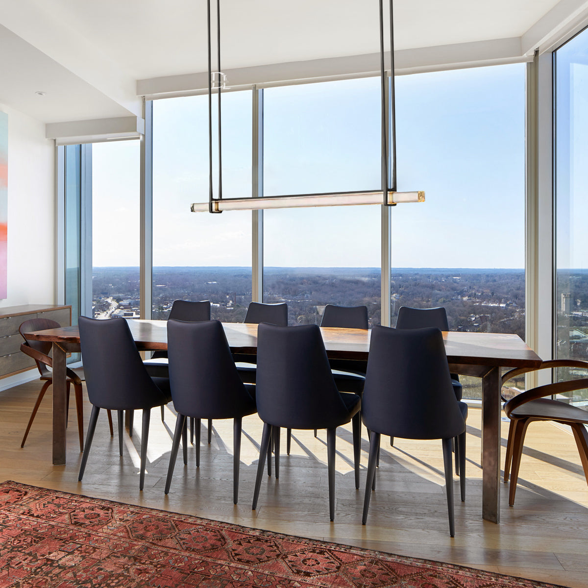 Audobon Crystal Single Bar Linear Chandelier 60"