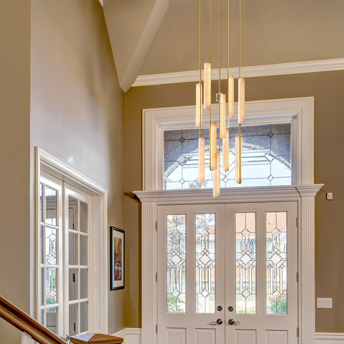 Audobon Alabaster Round Chandelier 24"