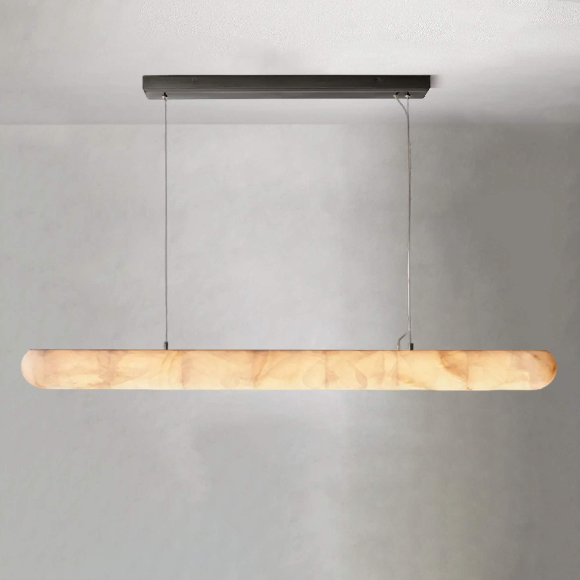 Rim Lisse Alabaster Linear Chandelier 60" 80"