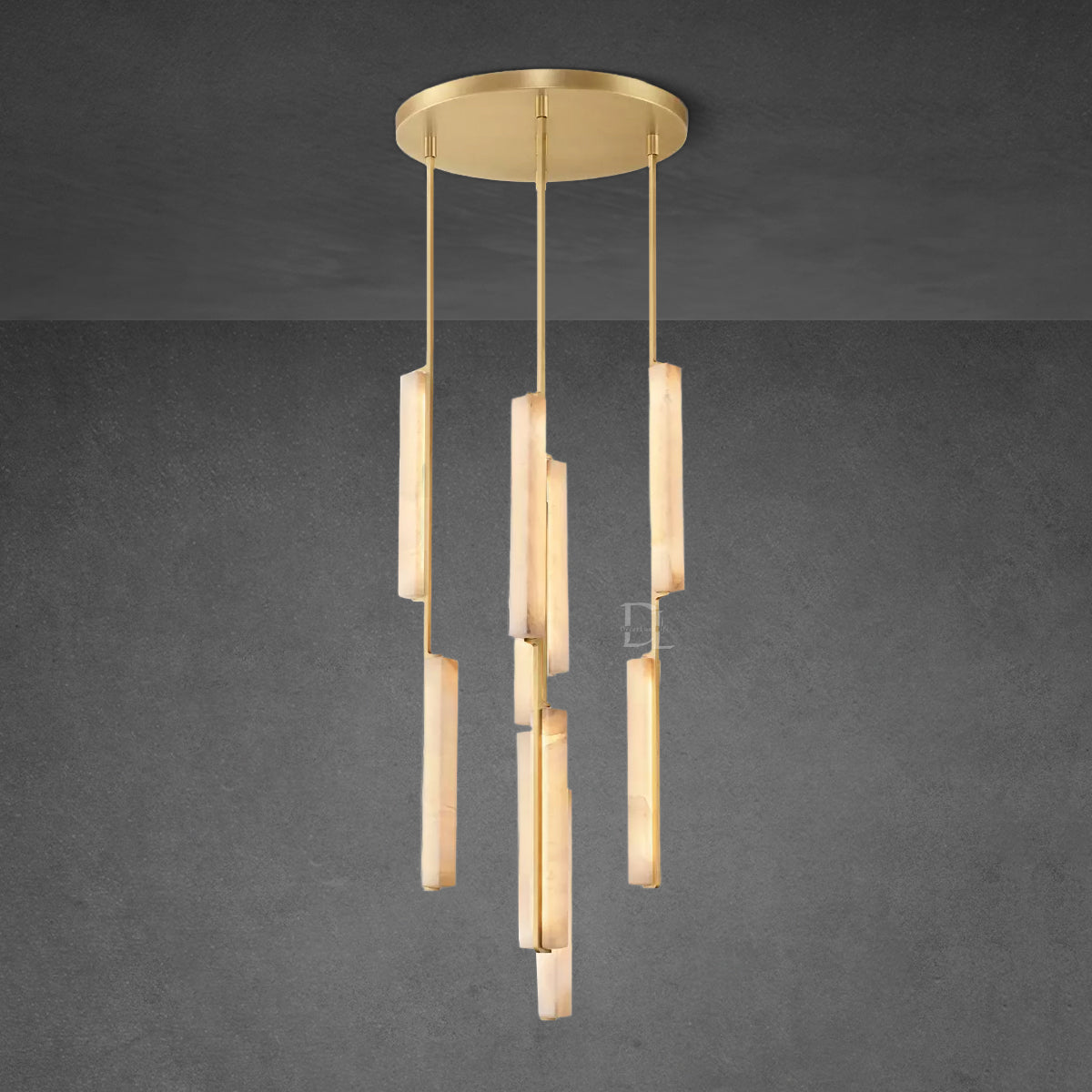 Audobon Alabaster Round Chandelier 24"