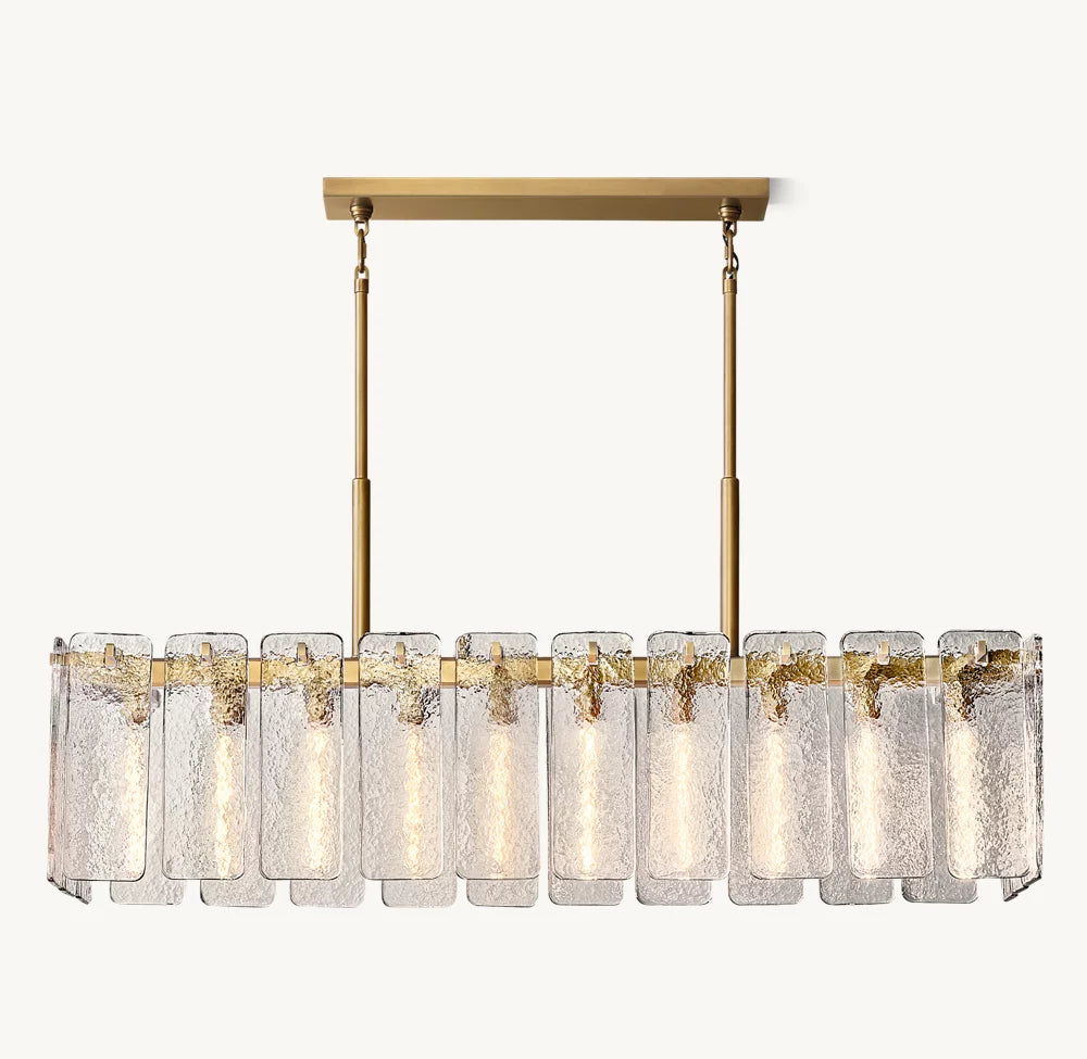 Clementine Glass Linear Chandelier 60"