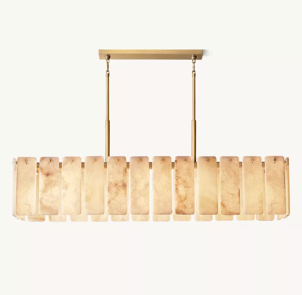 Clementine Onyx Rectangular Chandelier 72"