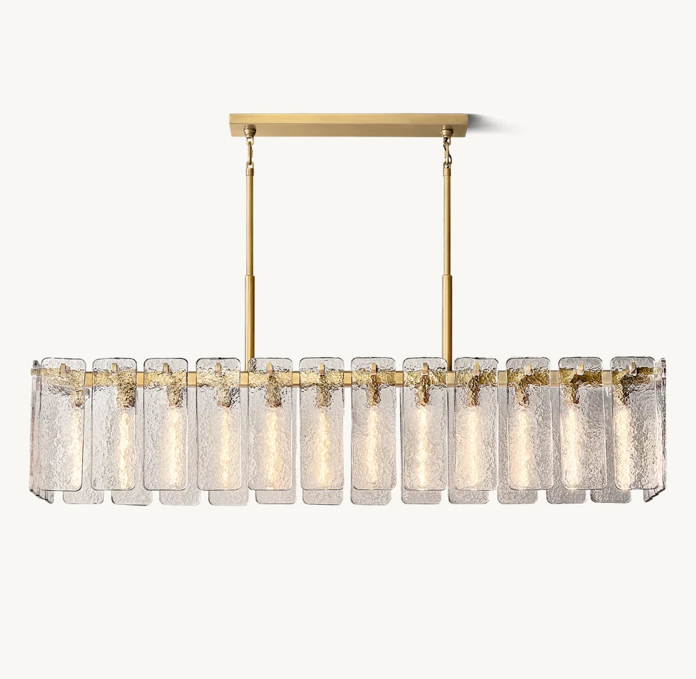 Clementine Glass Linear Chandelier 72"