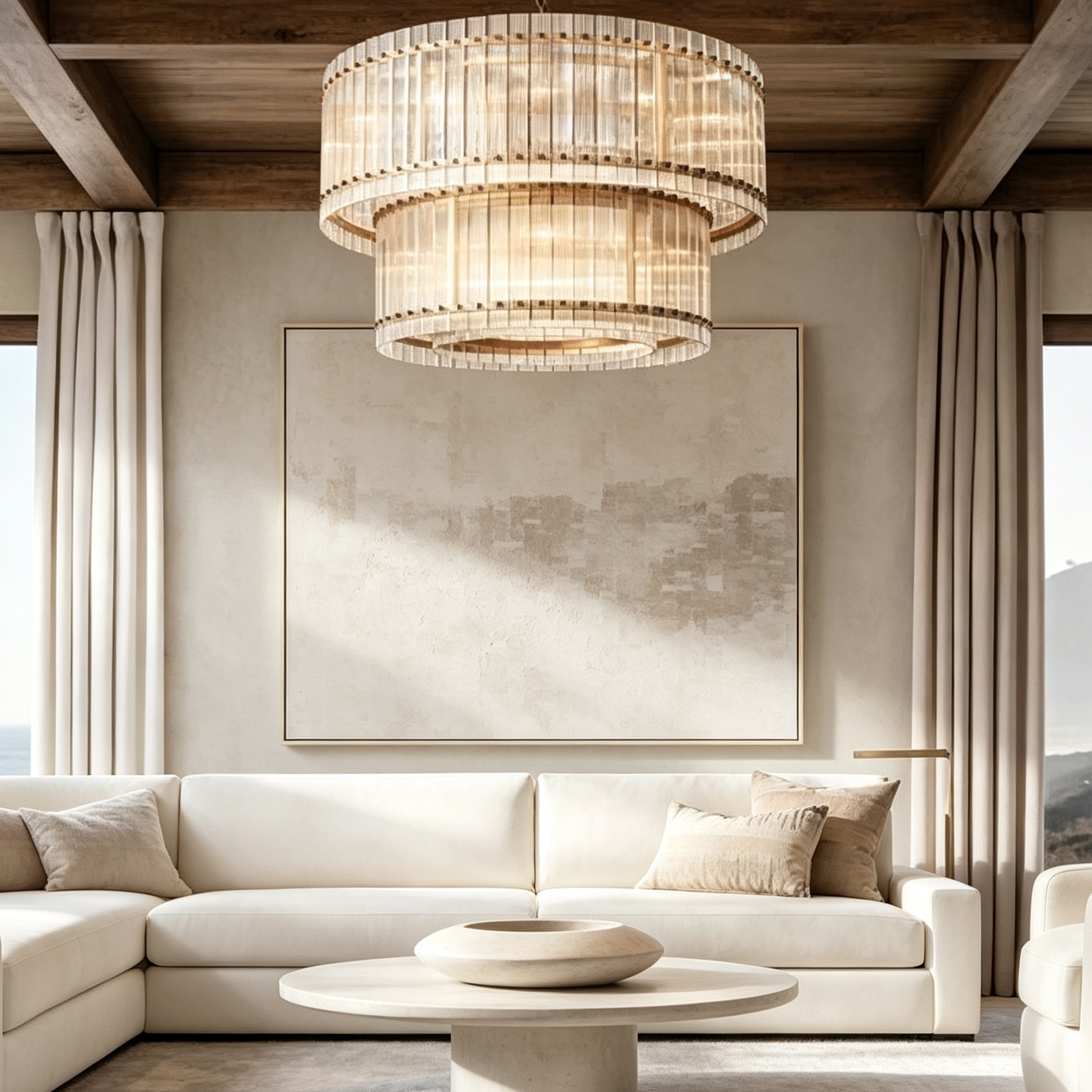 Modern San Marcol Cake Round Luxury Chandelier 37"