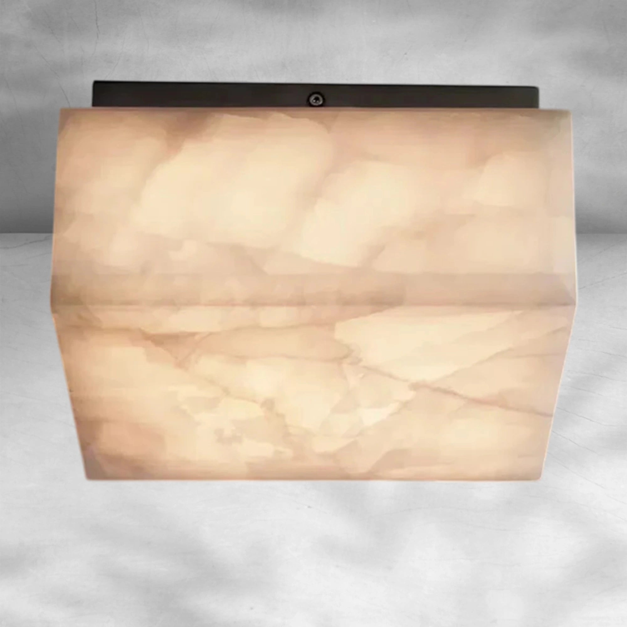 Rim Calcite Square Flushmount 6"10"14"